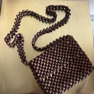 Boho Brown Beaded bag